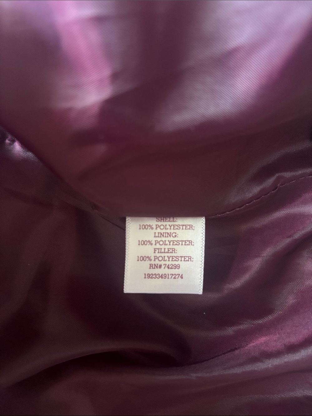 Khols So Purple Puffer Vest Size XL - Picture 4 of 6